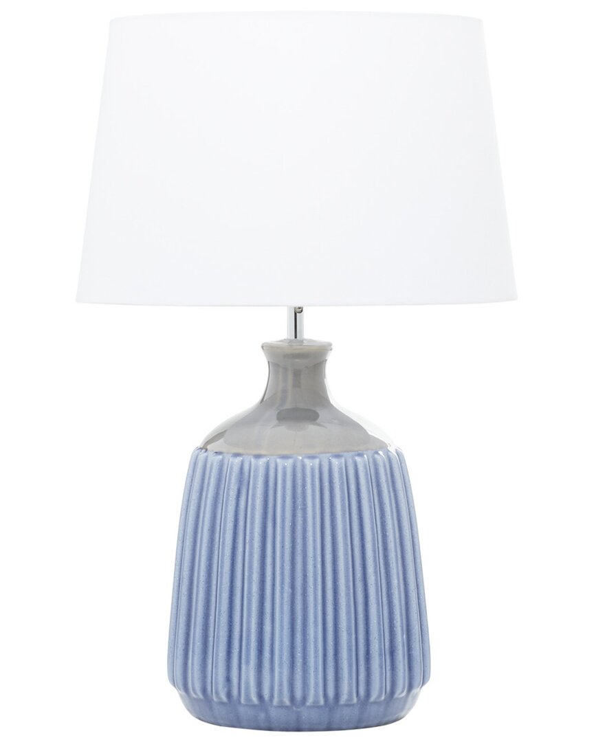 Peyton Lane Coastal Ceramic Blue Table Lamp