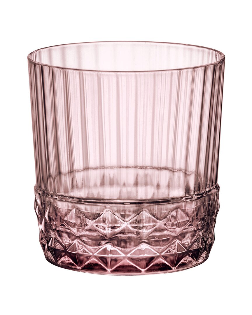 Bormioli Rocco America '20s Lilac Rose Dof Drinking Glasses (set Of 6)