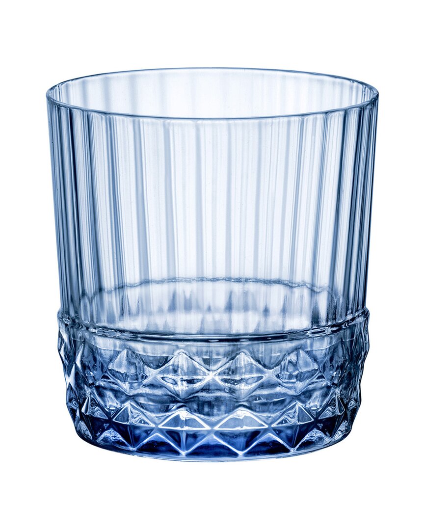 Bormioli Rocco America '20s Sapphire Dof Drinking Glasses (set Of 6)