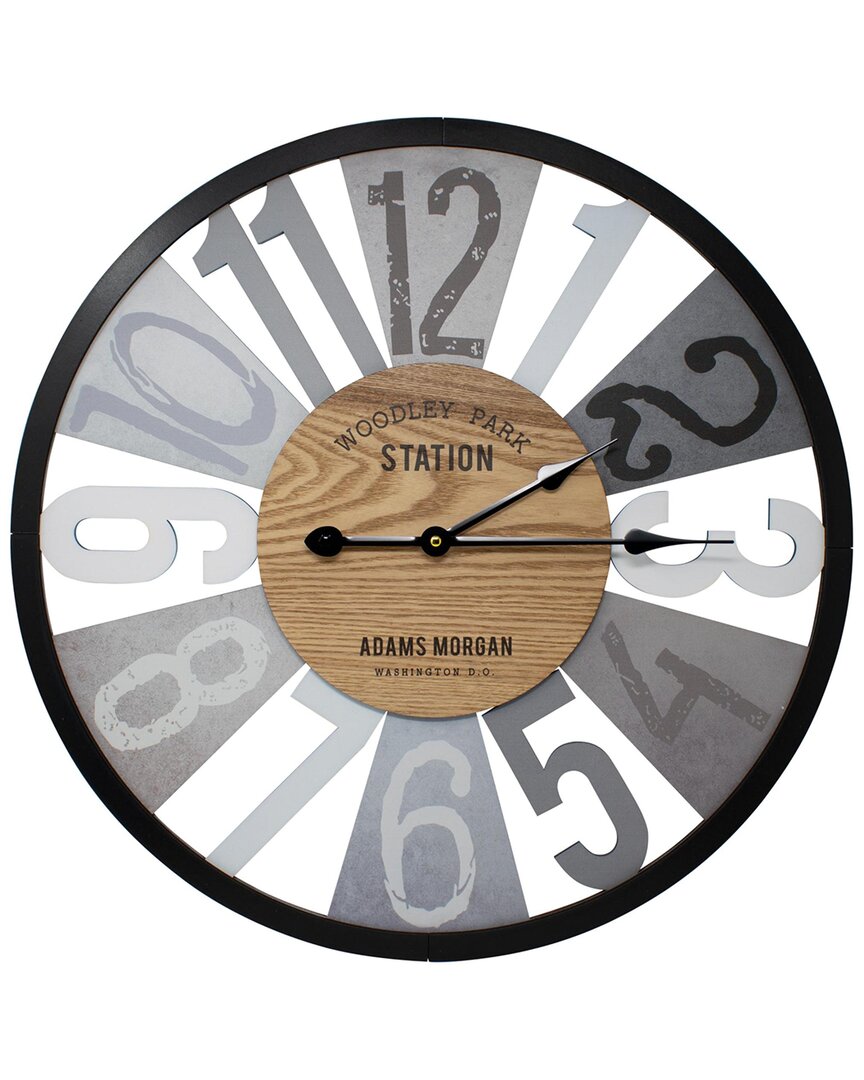Sorbus 24in Decorative Wall Clock In Gray