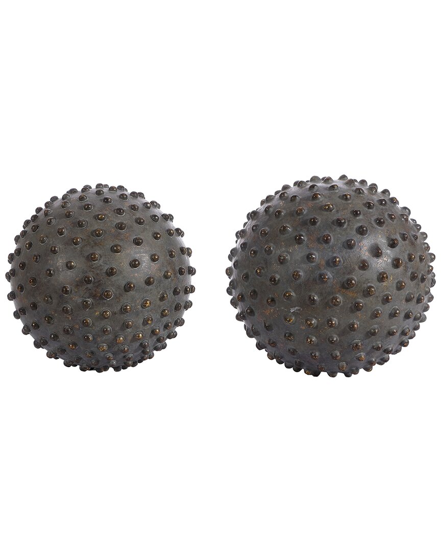 Safavieh Roni Set Of 2 Decorative Balls Table Decor In Brown