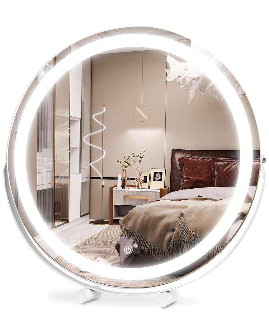 Fresh Fab Finds 19in Led Light Round Vanity Mirror In Transparent