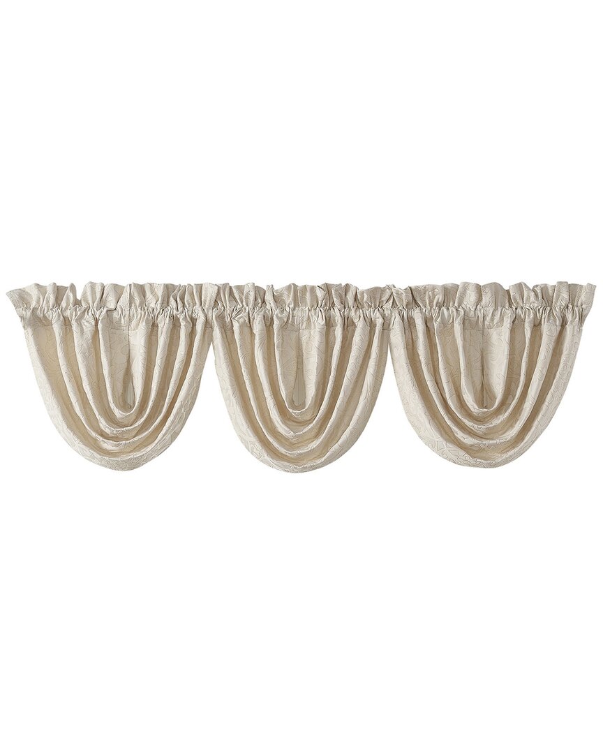 Waterford Valetta St Of 3 Waterfall Valance In Ivory