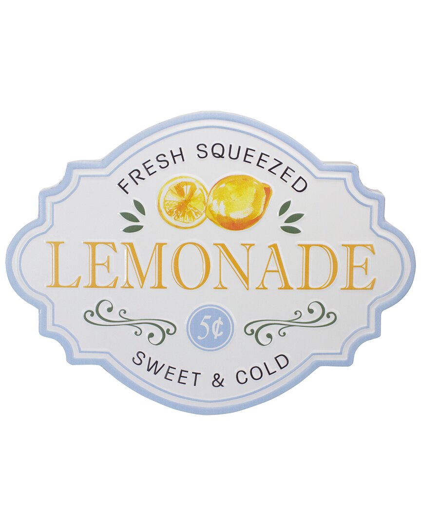 Northlight Metal Fresh Squeezed Lemonade Sign In Yellow