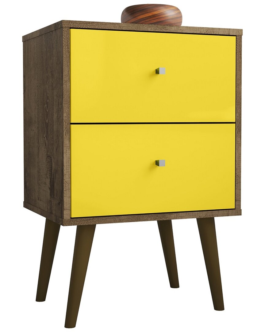Manhattan Comfort Liberty Nightstand 2.0 In Grey