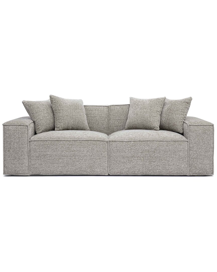 Tov Furniture Mindy Chenille Basketweave Modular Loveseat