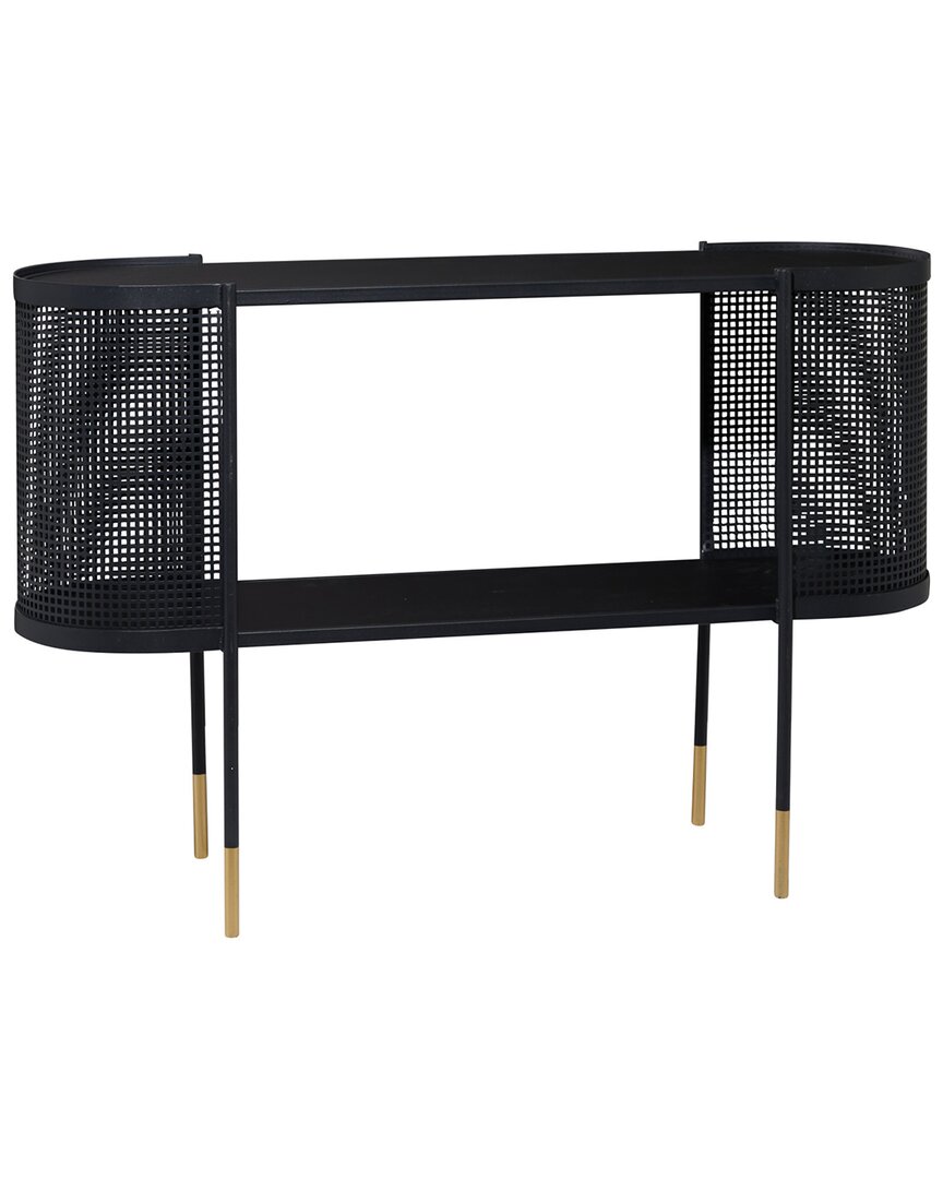 Peyton Lane Black Contemporary Metal Console Table