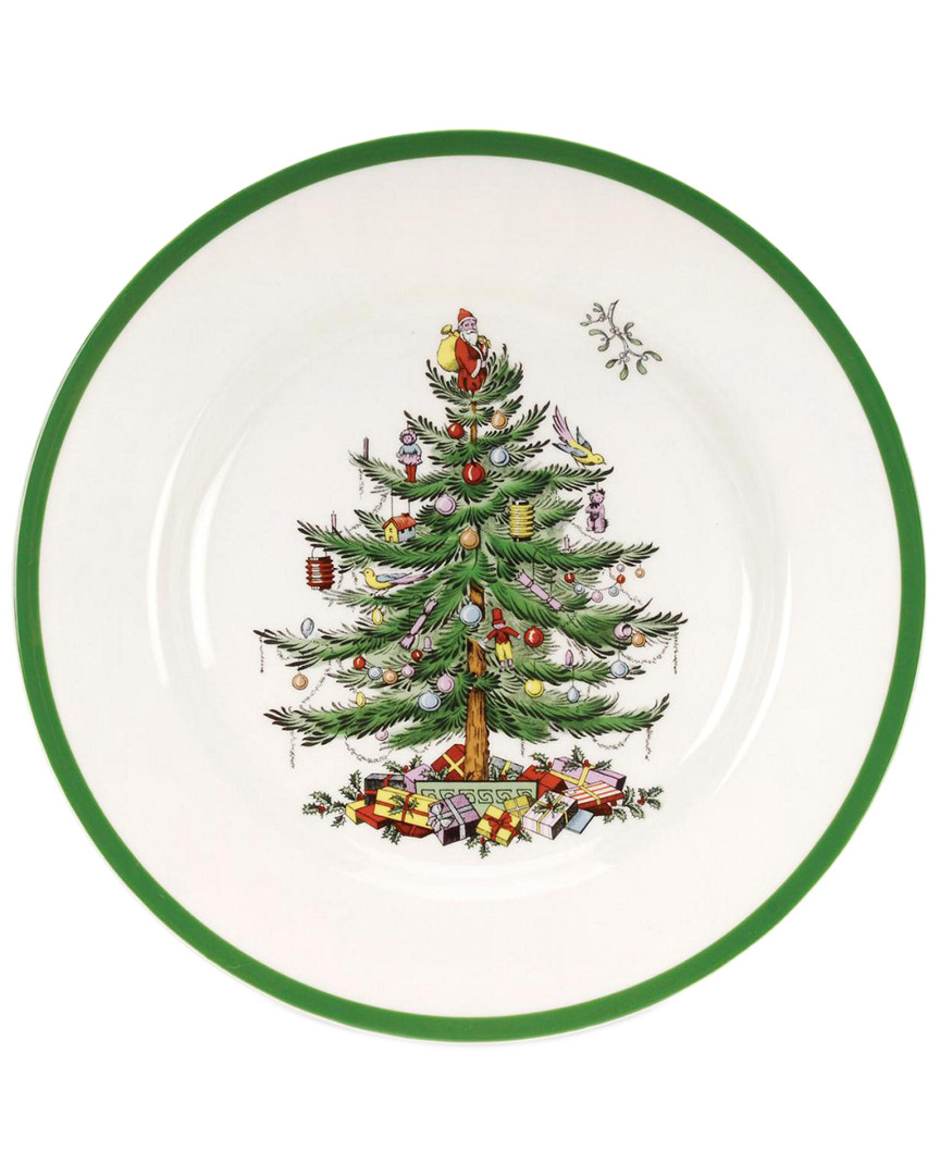Spode Set Of 4 Christmas Tree Dinner Plates