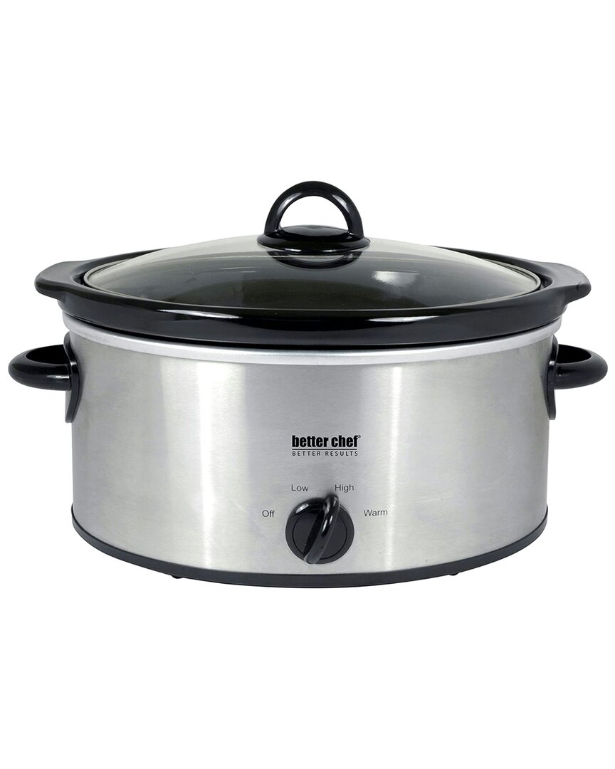 Better Chef 4-quart Oval Slow Cooker In Black