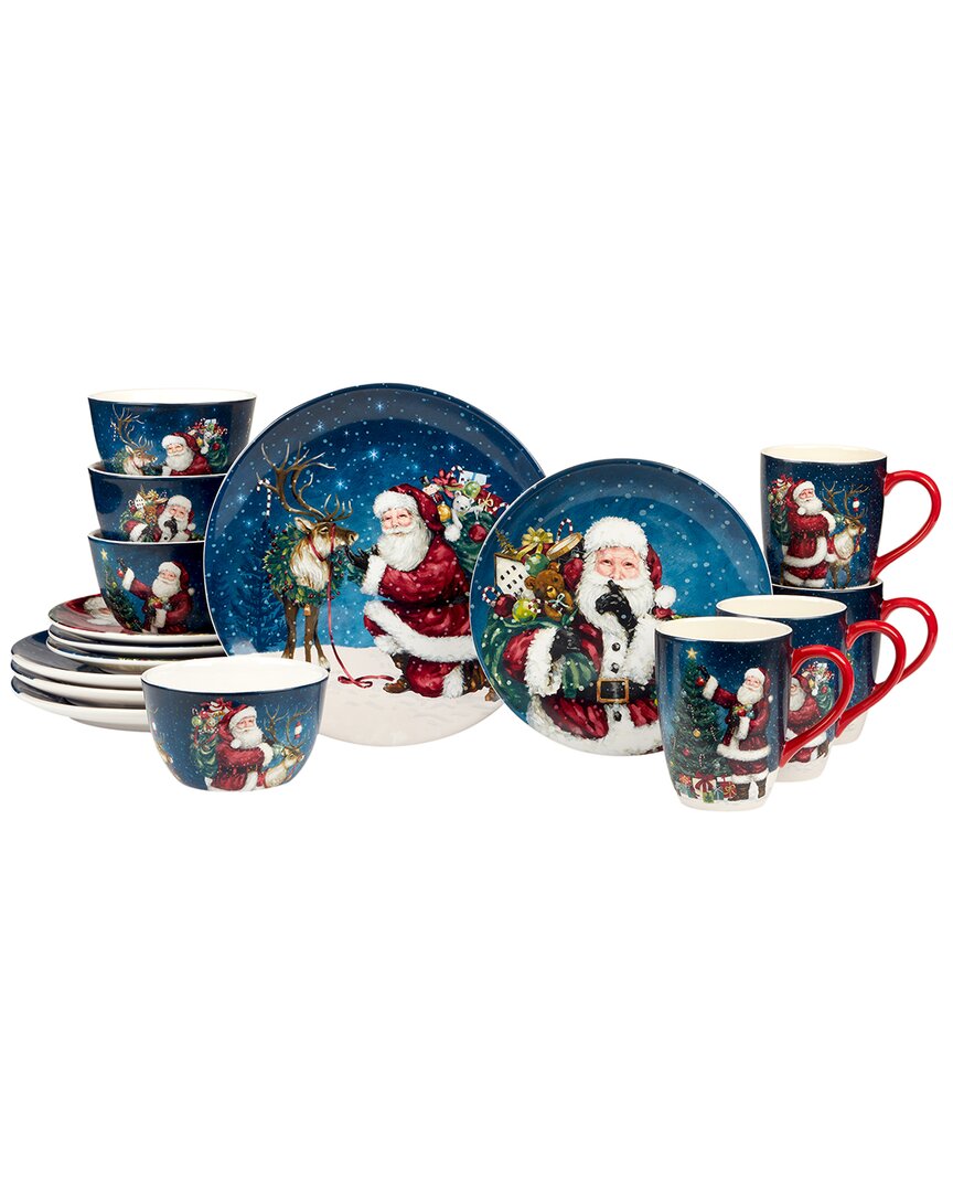 Certified International Santa's Secret 16 Pc. Dinnerware Set, Service For 4