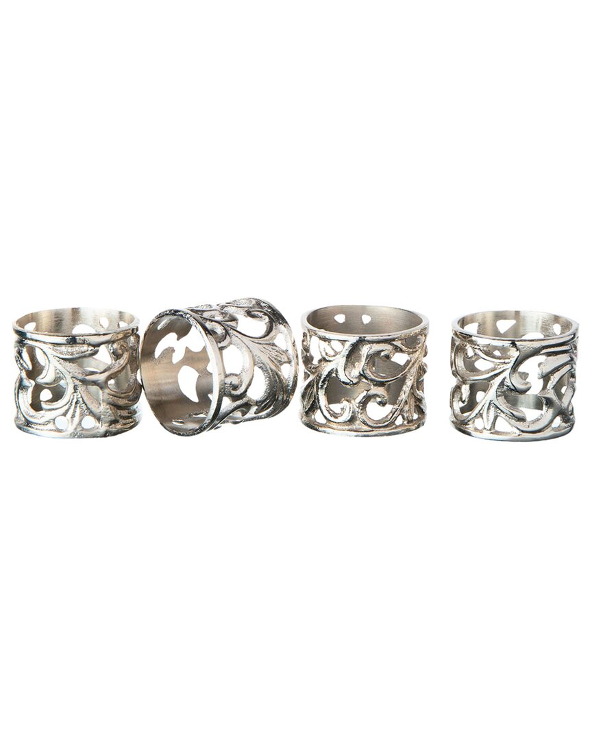 Godinger 20th Century Baroque Napkin Ring Set
