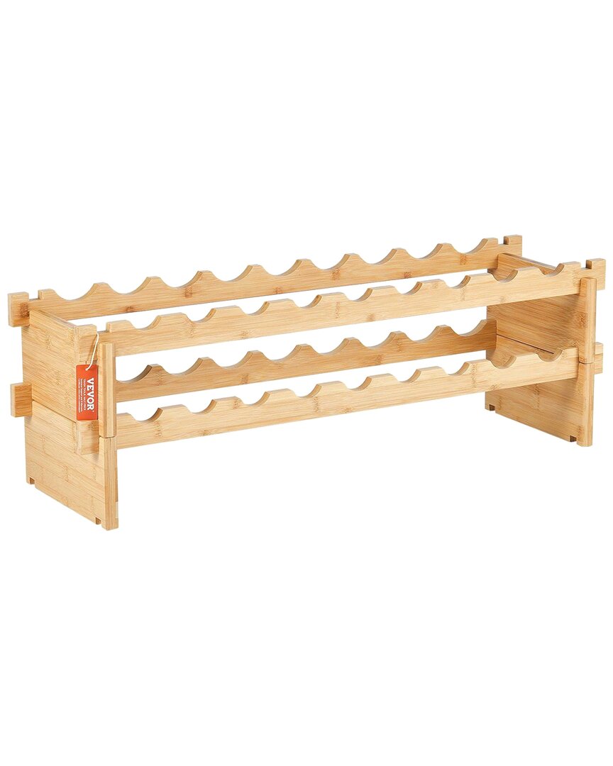 Vevor 18 Bottle Stackable Modular Wine Rack In Nude