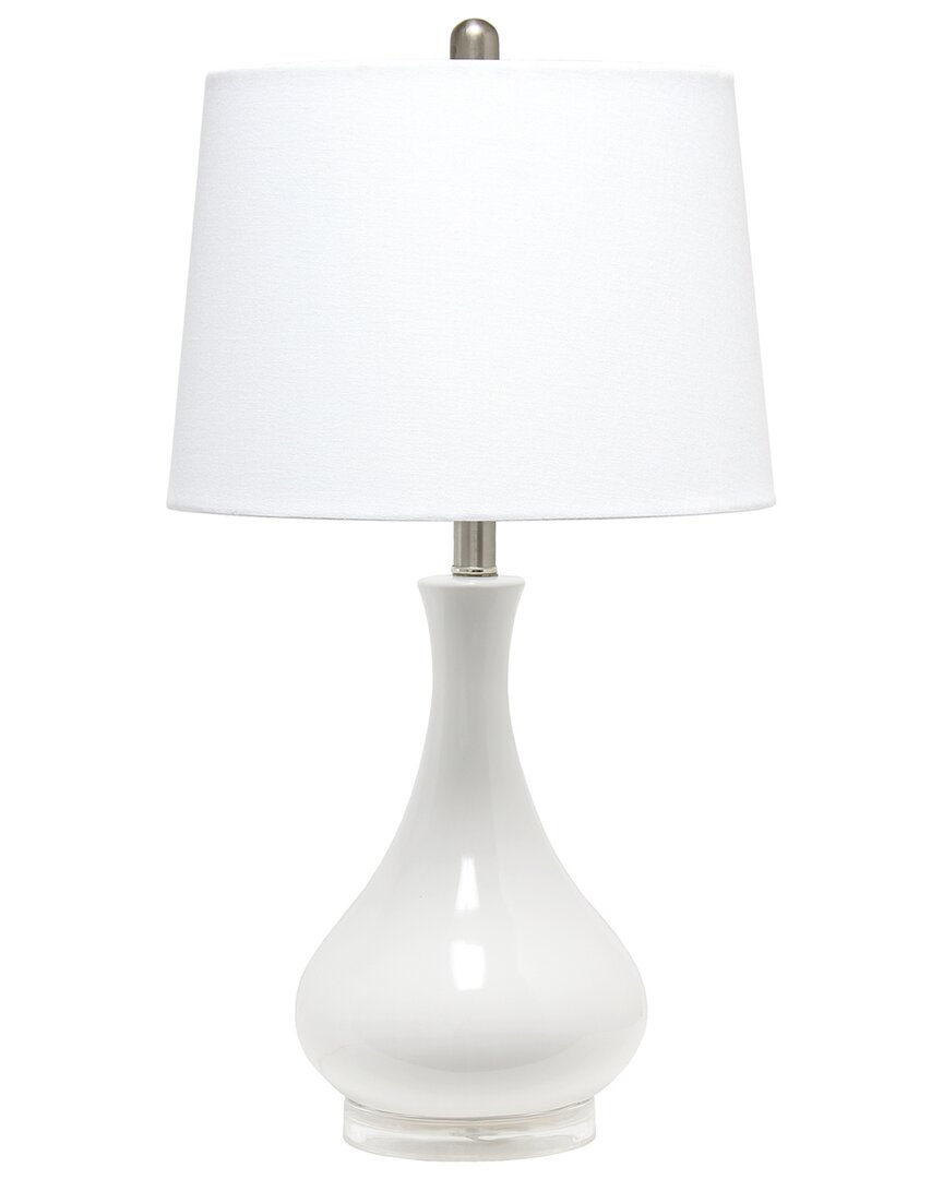 Lalia Home Laila Home Droplet Table Lamp With Fabric Shade In White