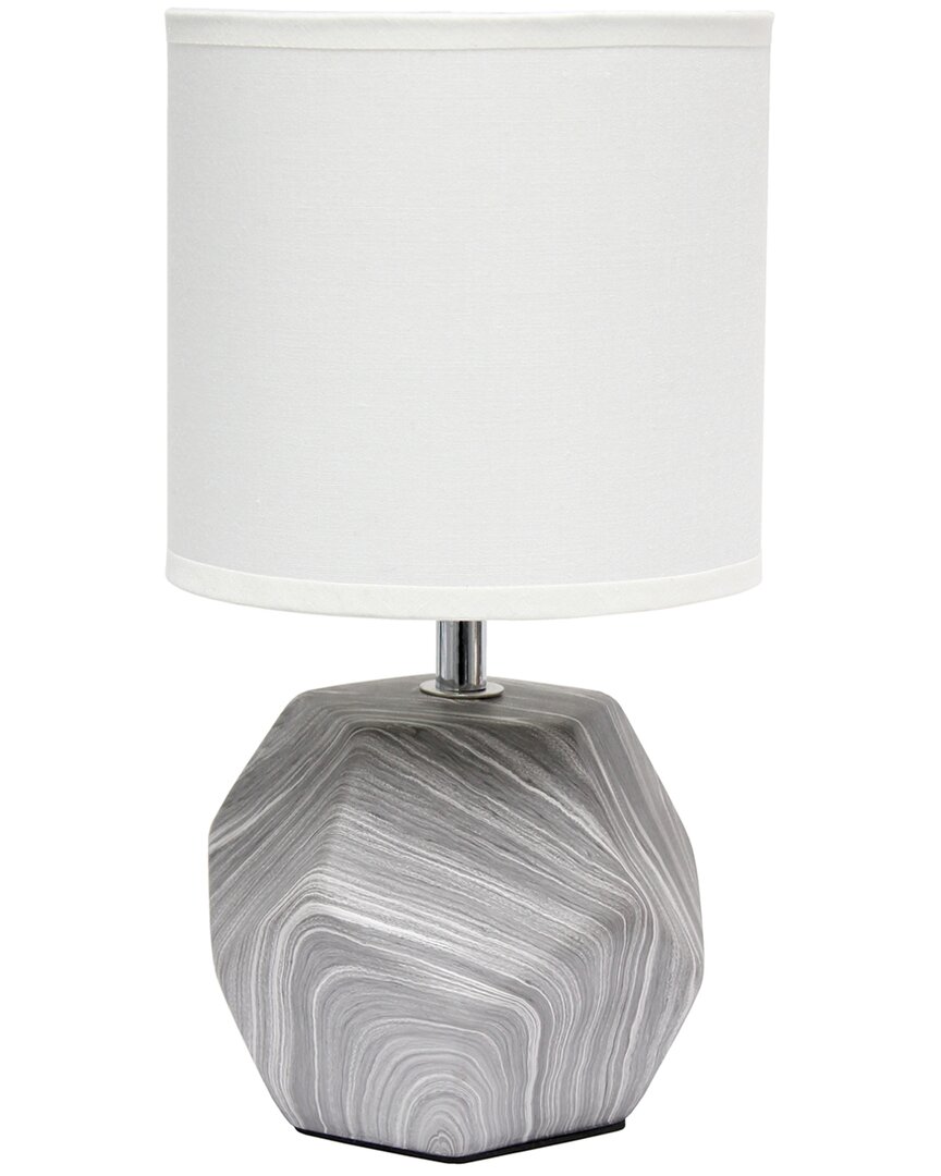 Lalia Home Laila Home Round Prism Mini Table Lamp With White Fabric Shade In Multi