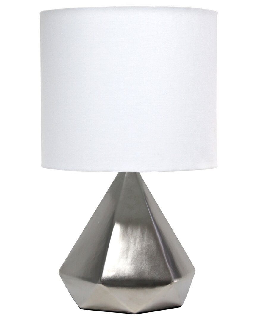 Lalia Home Laila Home Solid Pyramid Table Lamp In Silver
