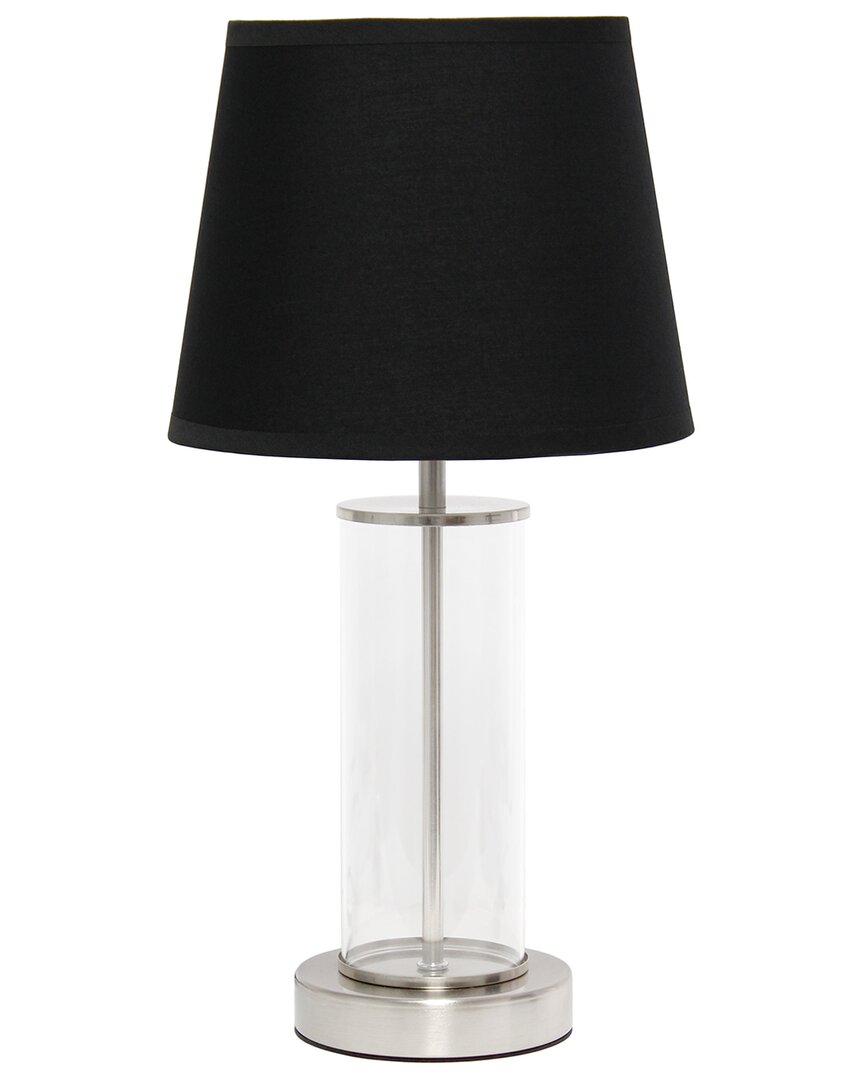 Shop Lalia Home Encased Metal And Clear Glass Table Lamp In Brown