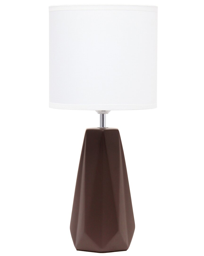 Lalia Home Laila Home Ceramic Prism Table Lamp In Brown