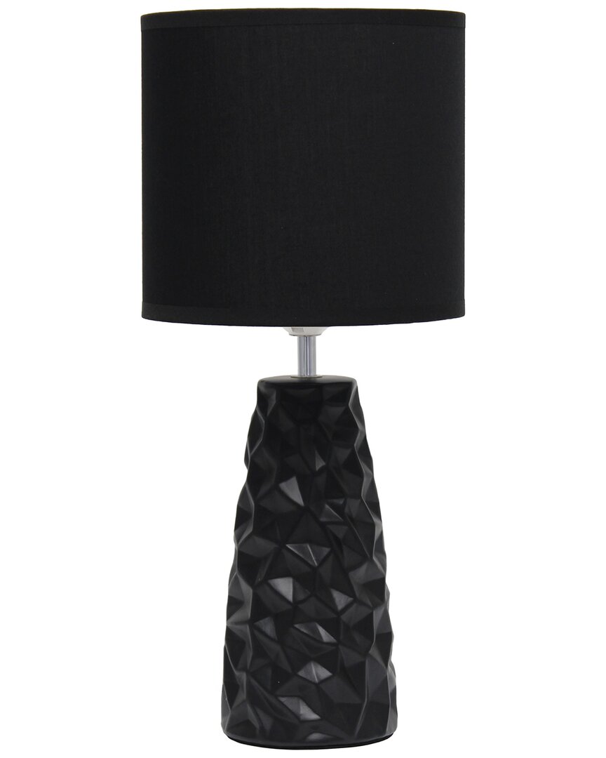 Lalia Home Laila Home Sculpted Ceramic Table Lamp In Black