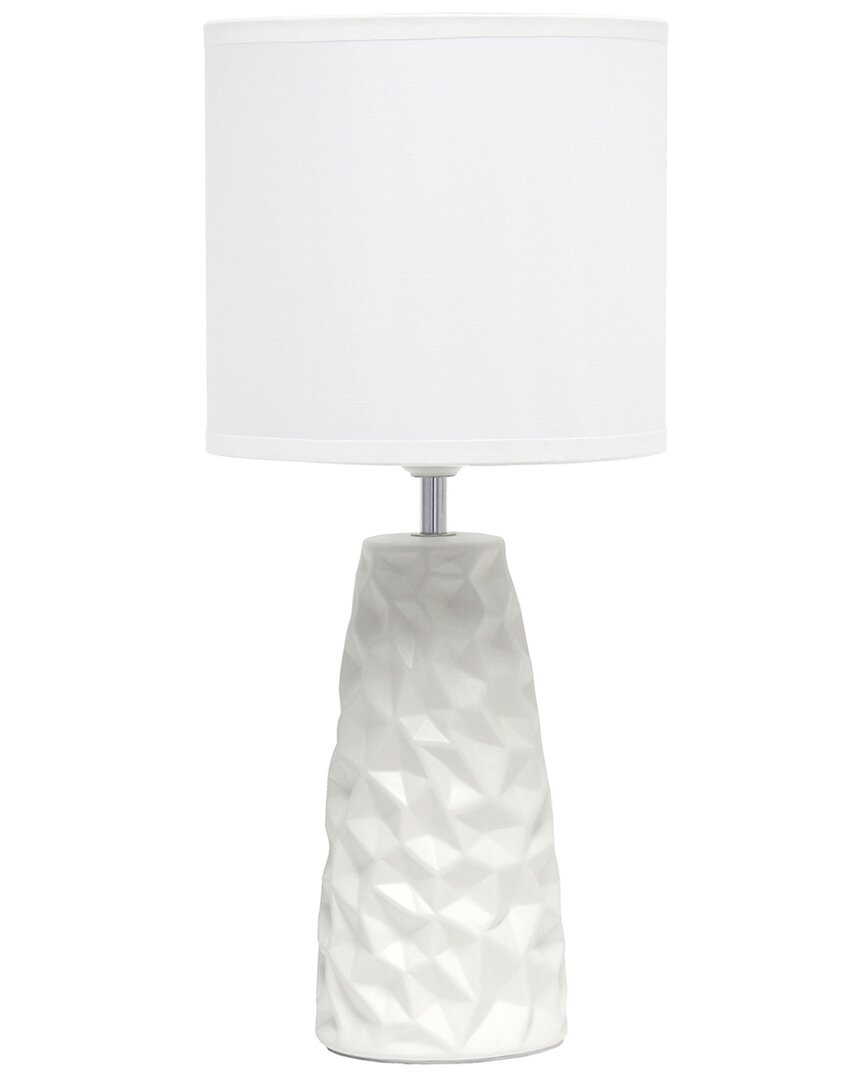 Lalia Home Laila Home Sculpted Ceramic Table Lamp In Off-white