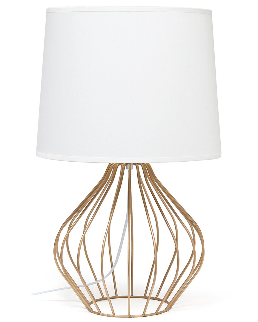 Lalia Home Laila Home Geometrically Wired Table Lamp In Copper