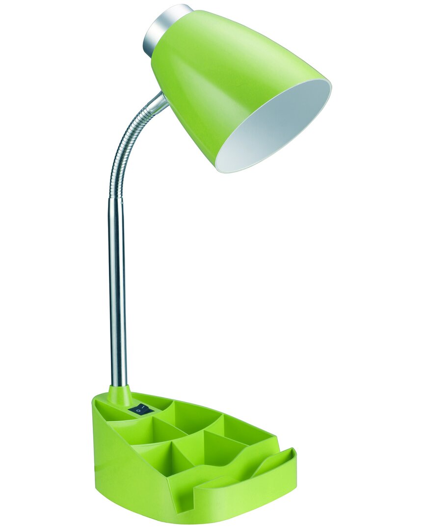 Lalia Home Laila Home Gooseneck Organizer Desk Lamp With Ipad Tablet Stand Book Holder In Green