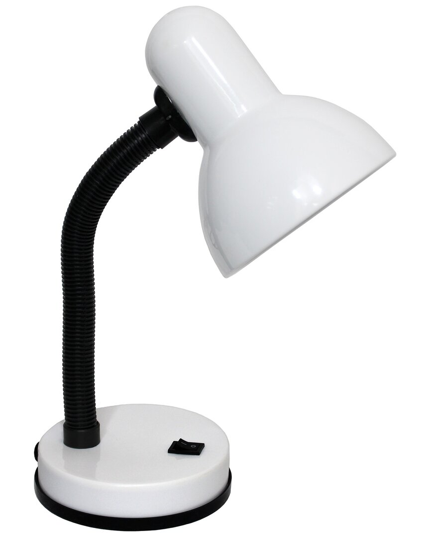 Lalia Home Laila Home Basic Metal Desk Lamp With Flexible Hose Neck In White