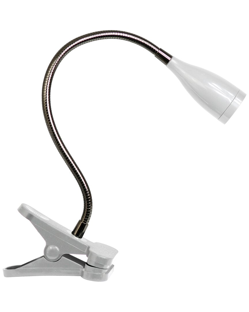 Lalia Home Laila Home Flexible Gooseneck Led Clip-light Desk Lamp In White