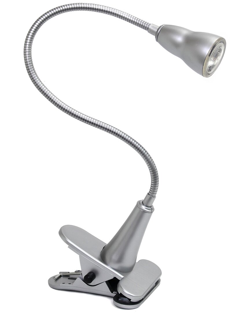 Lalia Home Laila Home 1w Led Gooseneck Clip-light Desk Lamp In Silver
