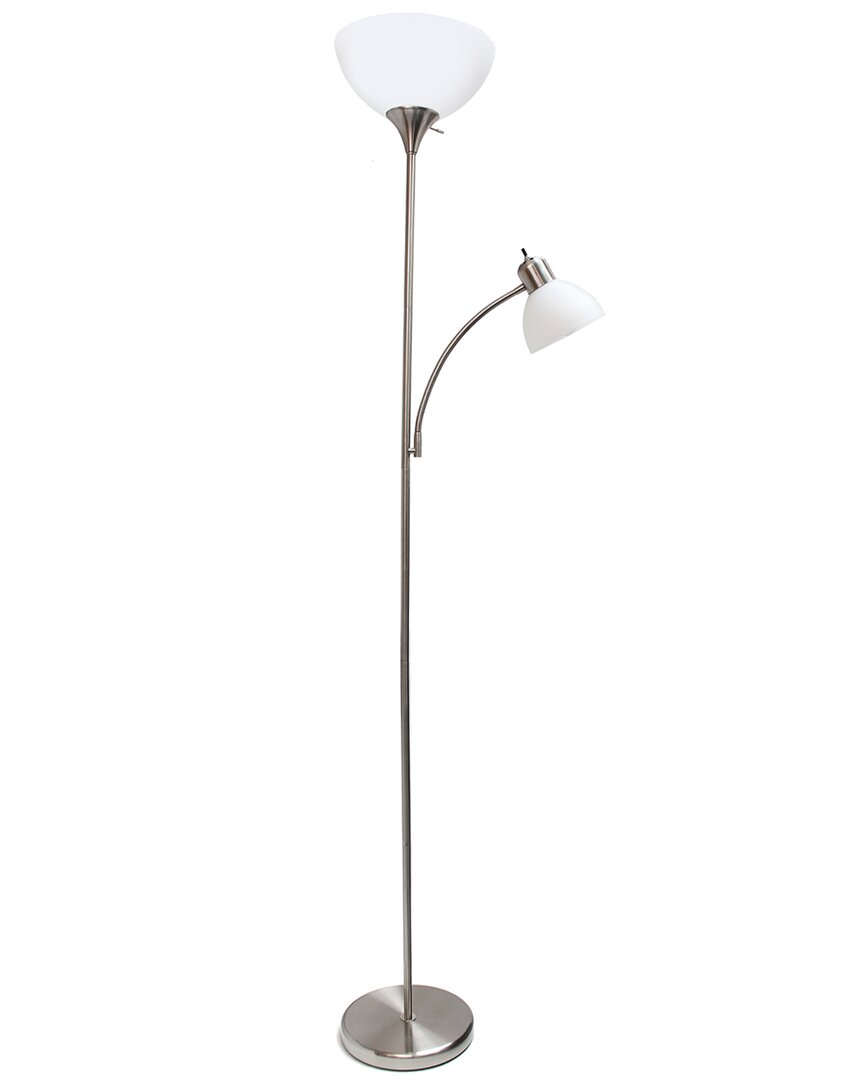 Lalia Home Laila Home Floor Lamp With Reading-light In Brown