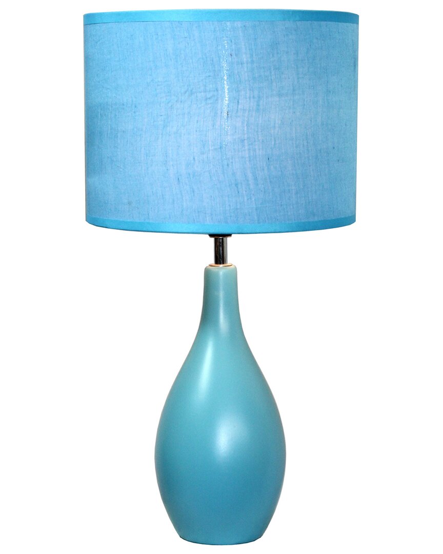 Lalia Home Laila Home Oval Bowling Pin Base Ceramic Table Lamp In Blue