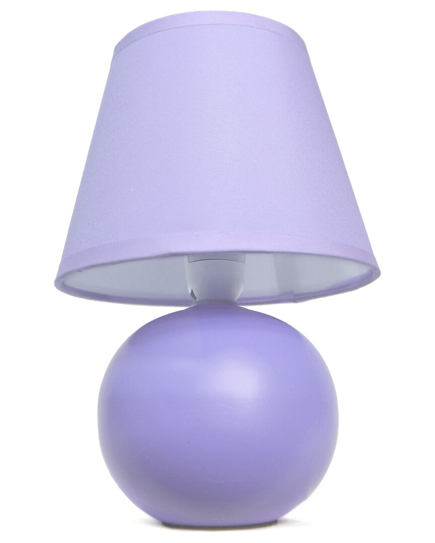 Lalia Home Laila Home Mini Ceramic Globe Table Lamp In Purple