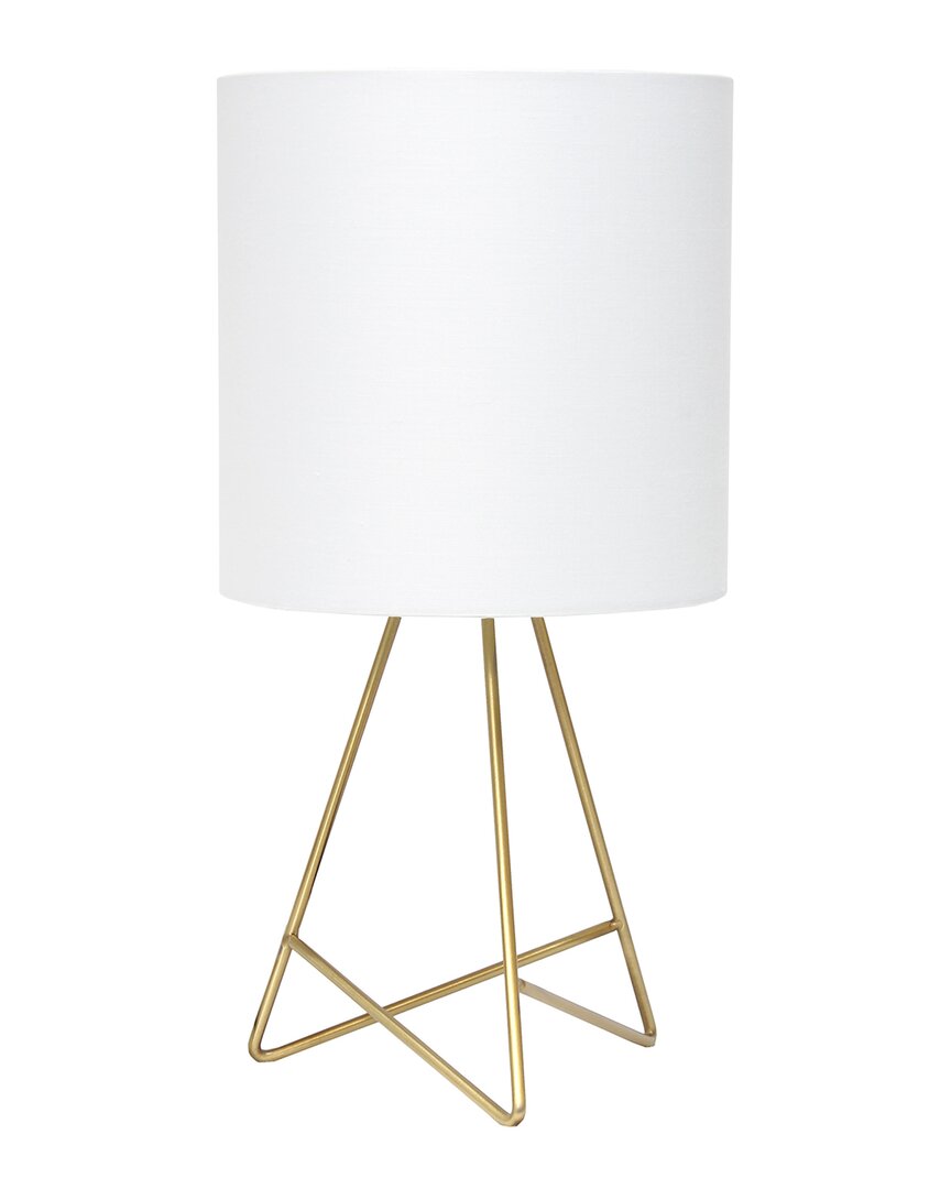Lalia Home Laila Home Down To The Wire Table Lamp With Fabric Shade In Gold