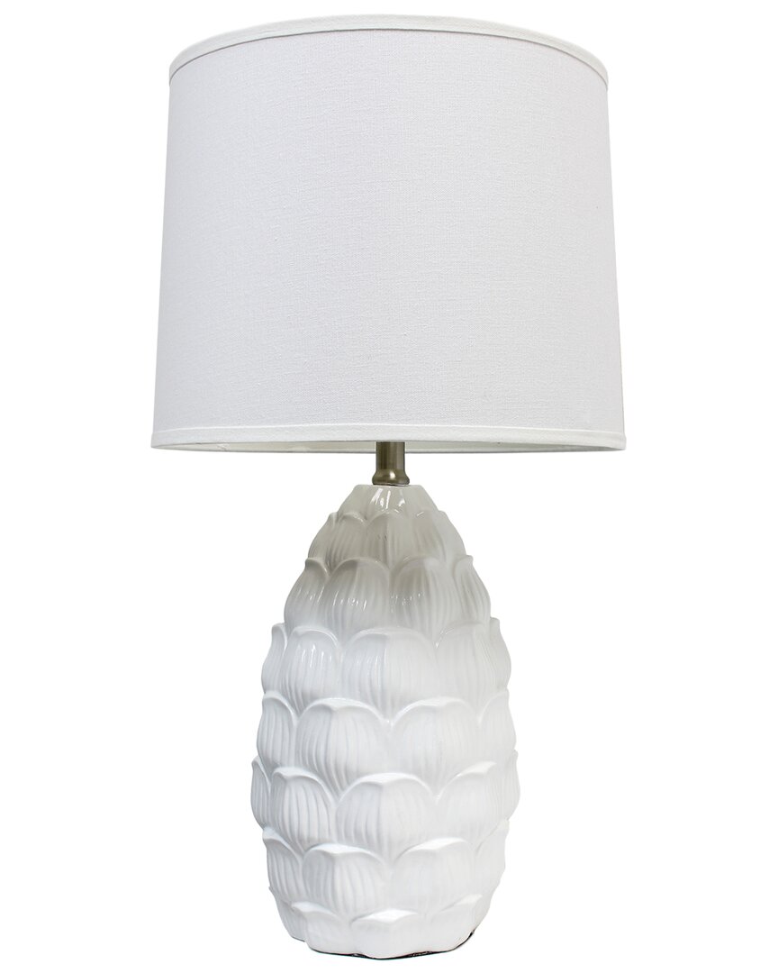 Lalia Home Laila Home Resin Table Lamp With Fabric Shade In White