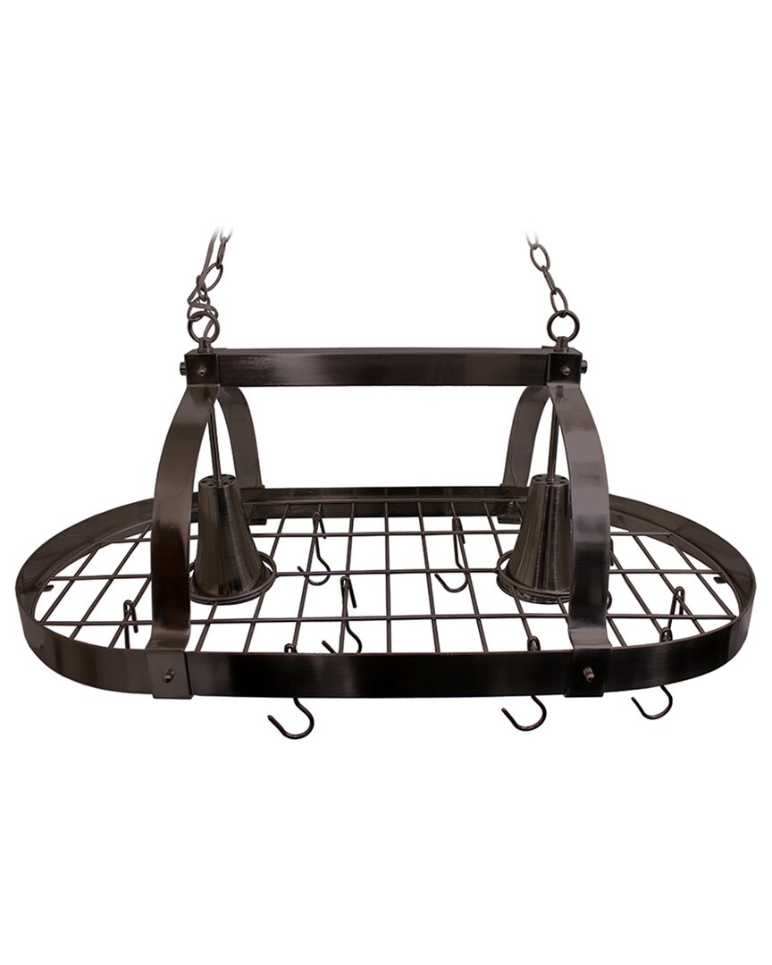 Lalia Home Laila Home 2-light Kitchen Pot Rack With Downlights In Grey