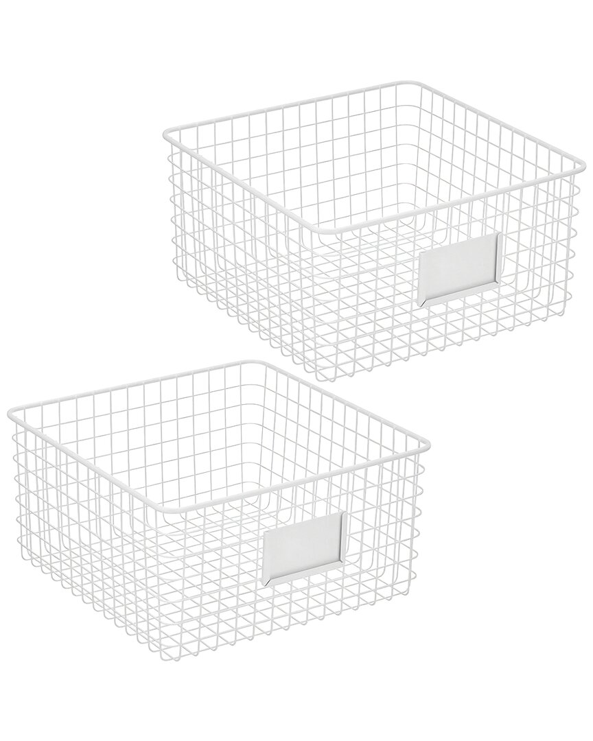 M DESIGN M DESIGN SET OF 4 WIRE BASKET WITH TAG HOLDER