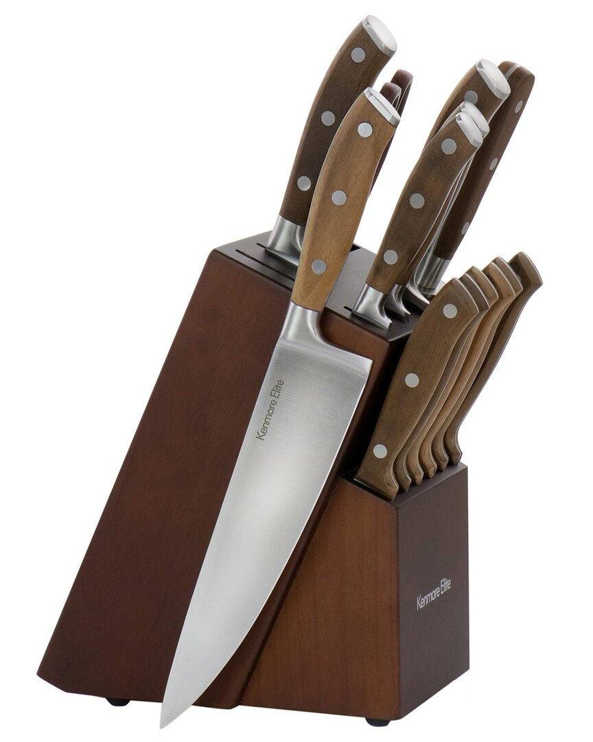 Kenmore Elite Cooke Brown 14pc Stainless Steel Cutlery Set