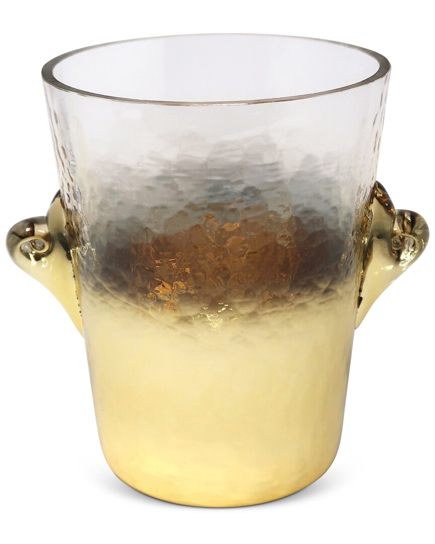 Vivience Glass Ice Bucket With Accent In Multi