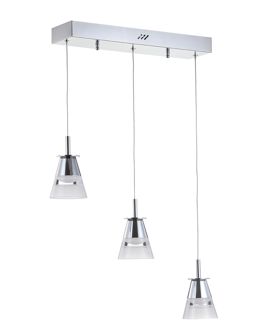 Jonathan Y Alain 19.5in 3-light Adjustable Cascading Metal Integrated Led Pendant