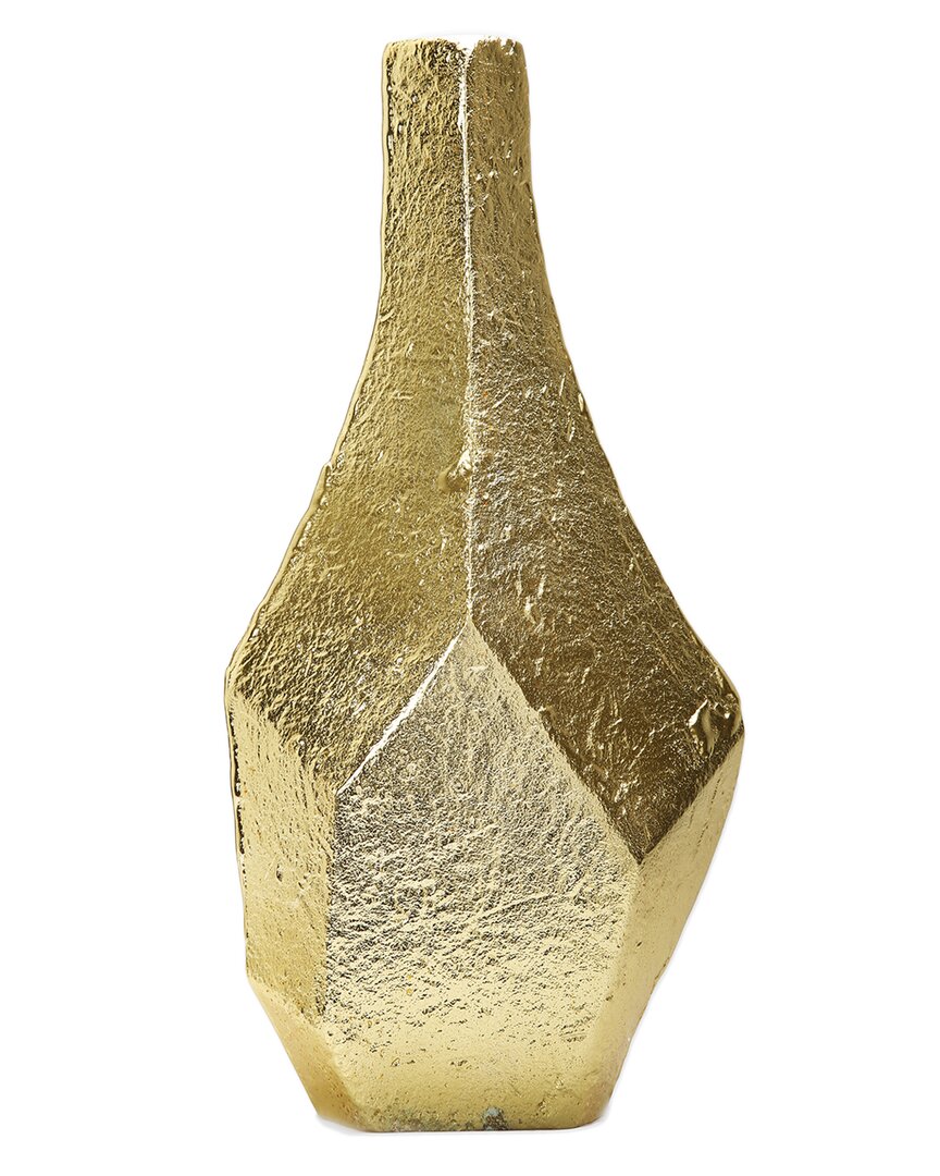 Alice Pazkus Dimensional Centerpiece Vase In Gold