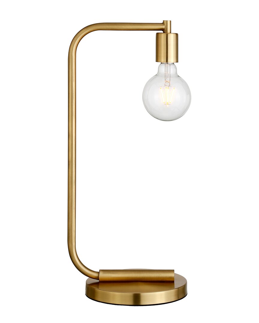 Abraham + Ivy Morgan Brass Finish Arc Table Lamp In Gold