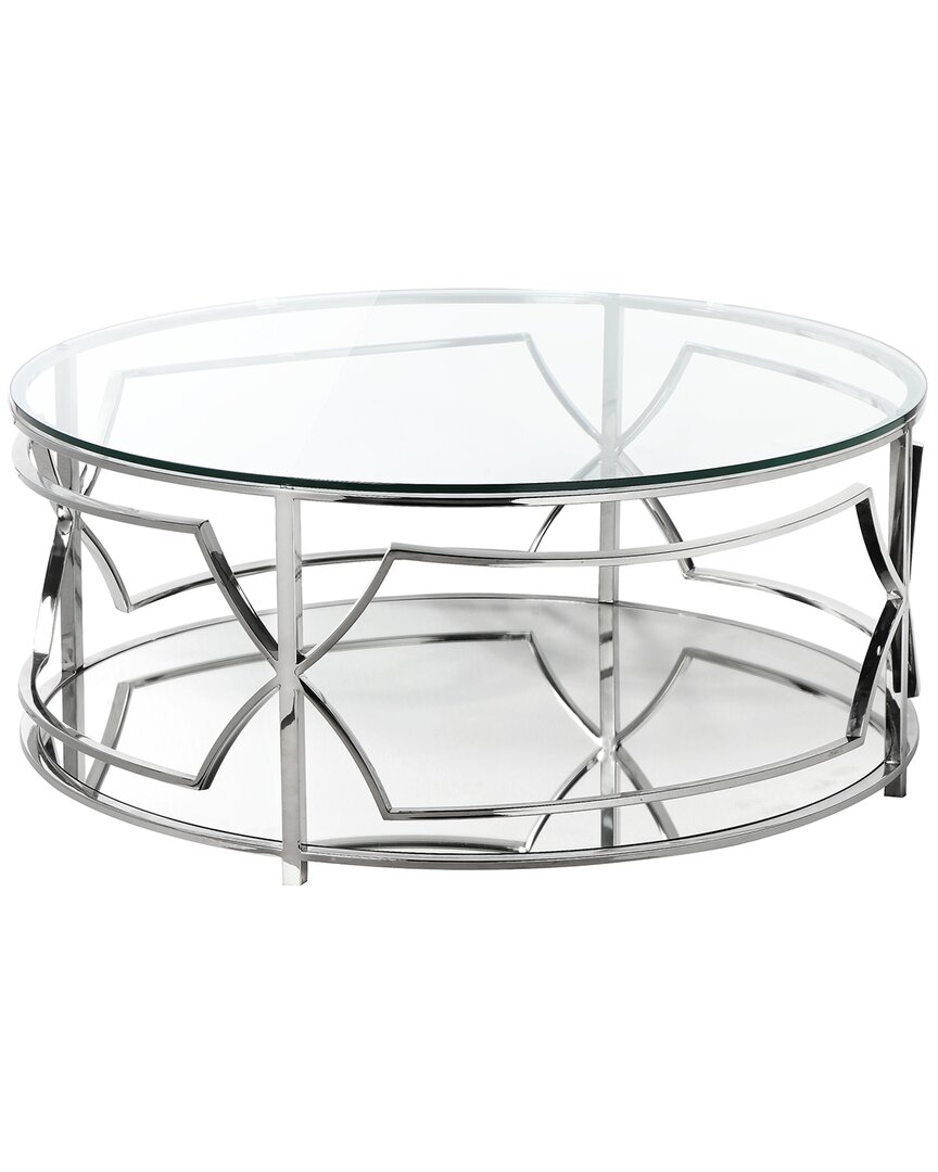 Pangea Home Z-edward Round Coffee Table In Transparent