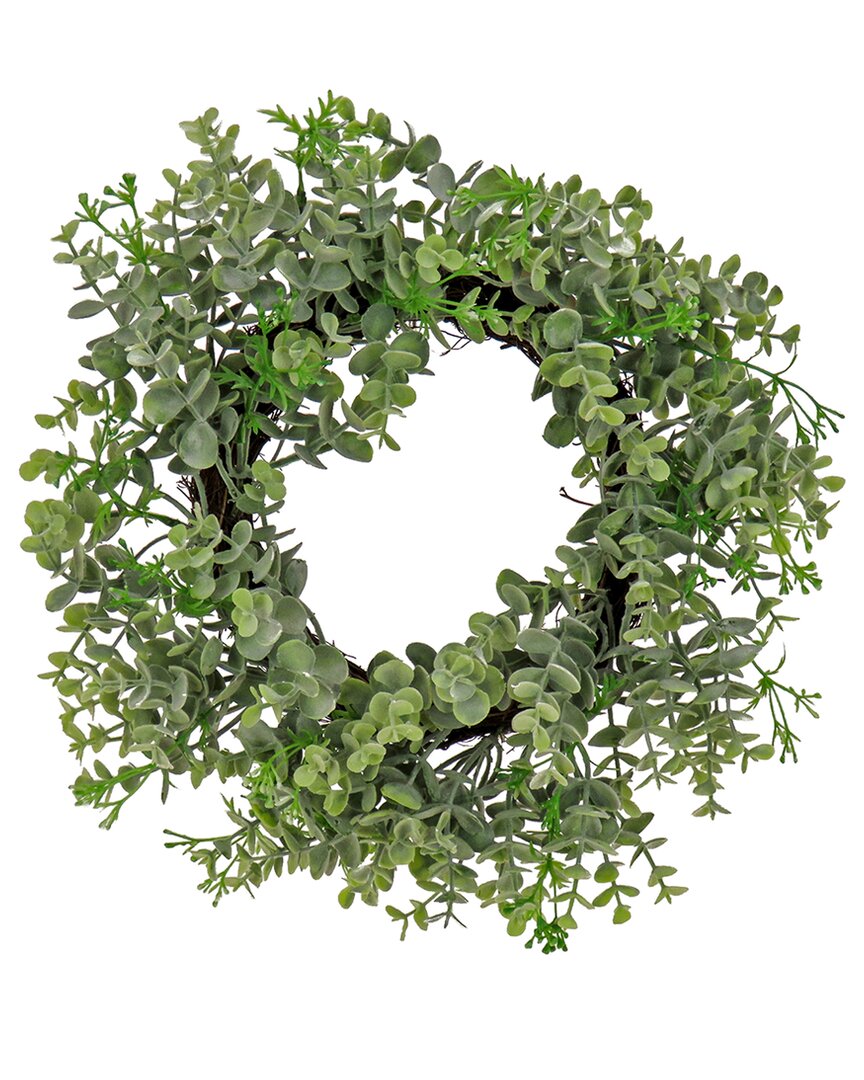 National Tree Company 14in Spring Eucalyptus Table Wreath In Green