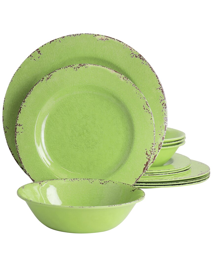 Gibson Mauna 12pc Melamine Dinnerware Set