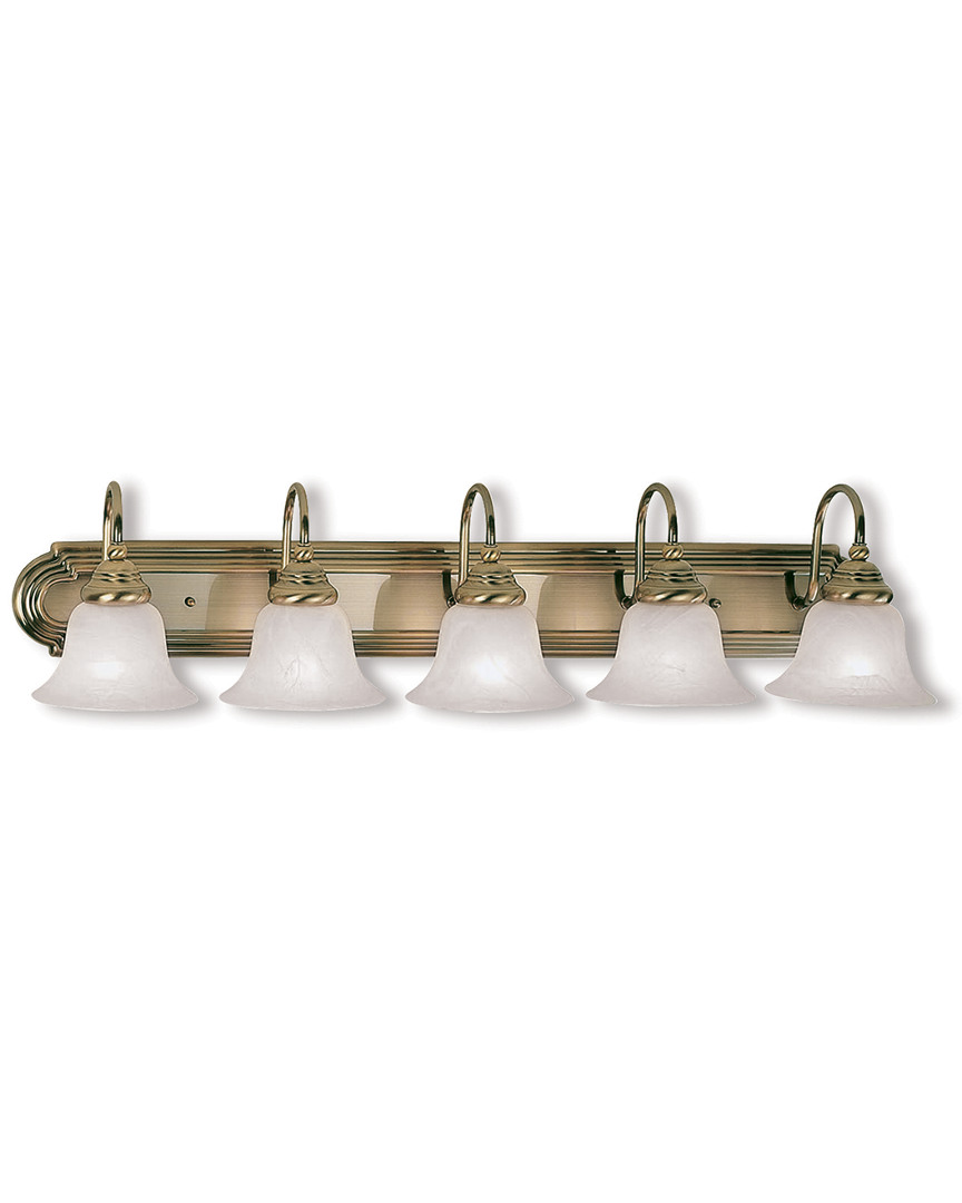 Livex Lighting Livex Belmont 5-light Antique Brass Bath-light