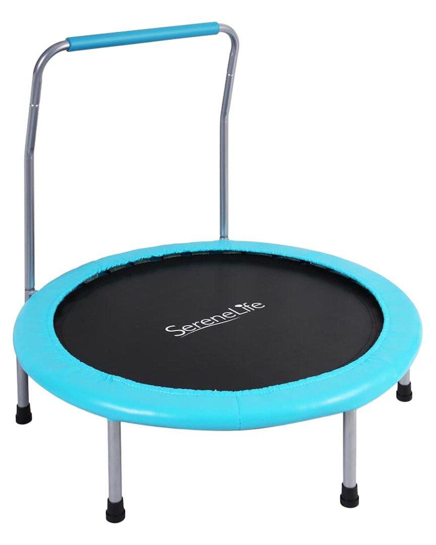 Serenelife Sports Exercise Kid Size Spring-less Trampoline In Blue