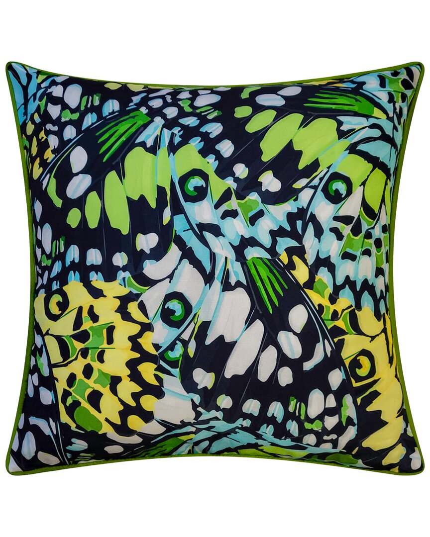 Edie Home Edie @ Home Indoor/outdoor Abstract Allover Butterfly Wings Decorative Pillow