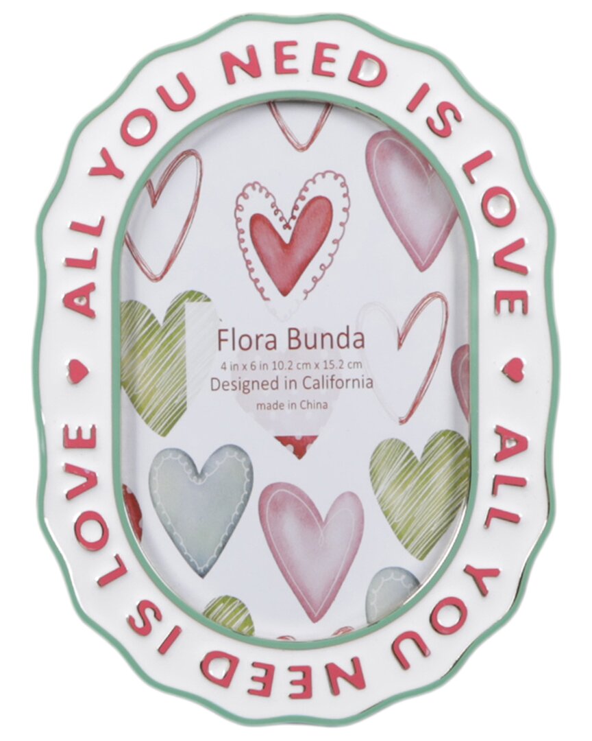 Flora Bunda 4x6 All You Need Is Love Photo Frame In Multi