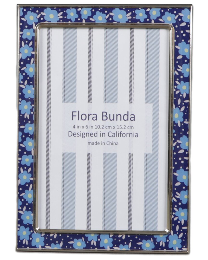 Flora Bunda 4x6 Floral Photo Frame In Blue