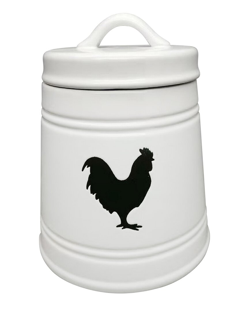 R16 Rooster Canister In White