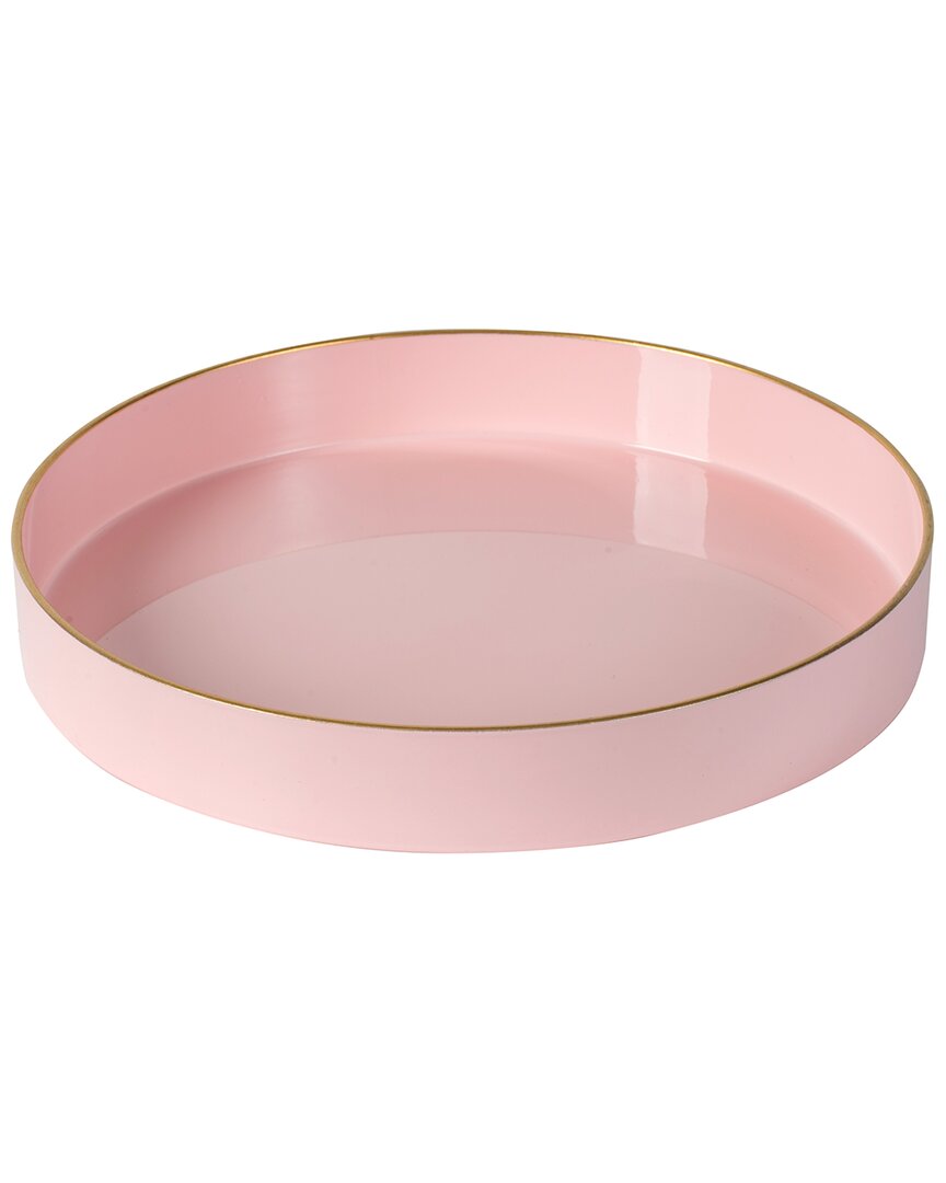 R16 Pink Round Decorative Tray